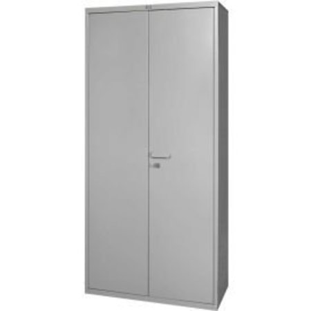 HALLOWELL Global Industrial„¢ All-Welded Heavy Duty Storage Cabinet, 16 Gauge, 36"Wx18"Dx84"H, Gray GM6SC6884-4HG